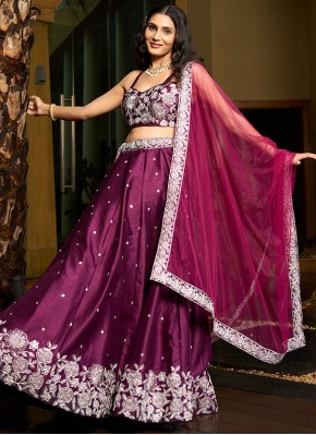 Competent Purple Trendy Lehenga Choli