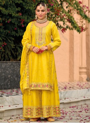 Congenial Chinon Ceremonial Readymade Salwar Kameez