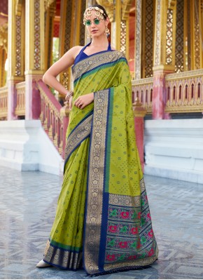 Congenial Green Trendy Saree