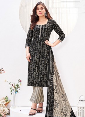 Cotton Black Readymade Salwar Kameez