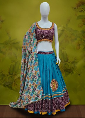 Cotton Hand Work in Garba Wear Chaniya Choli for Navratri