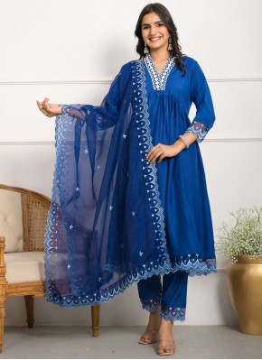 Cotton Silk Fancy Morpeach  Readymade Salwar Kameez