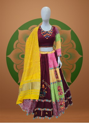 Cotton Traditional Print Garba Wear Chaniya Choli for Navratri