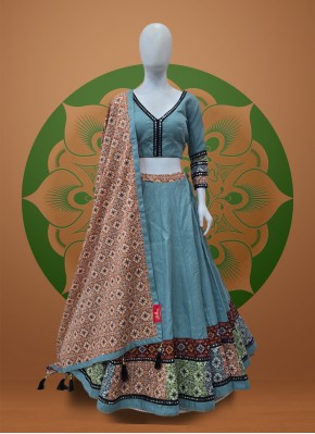 Cotton Traditional Print Navratri Chaniya Choli for Navratri