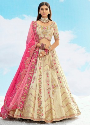 Cream Wedding Trendy A Line Lehenga Choli