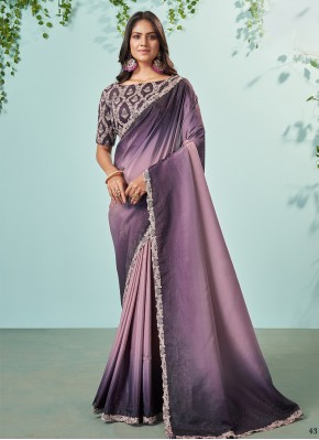 Crepe Silk Traditional Saree in Multi Colour