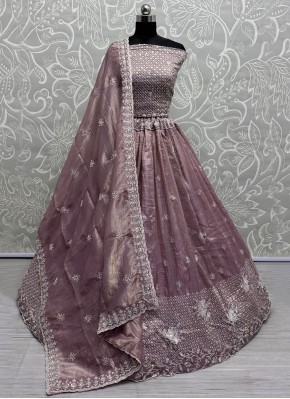 Crush Thread Purple Trendy Lehenga Choli