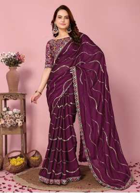 Dainty Embroidered Silk Classic Saree