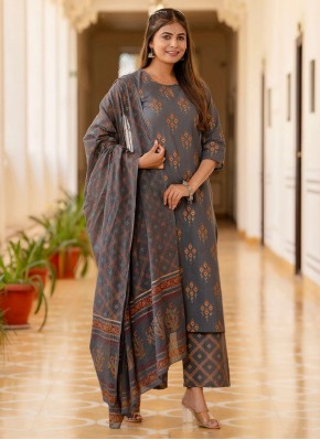 Delectable Grey Ceremonial Designer Salwar Suit