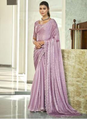 Delectable Lavender Trendy Saree