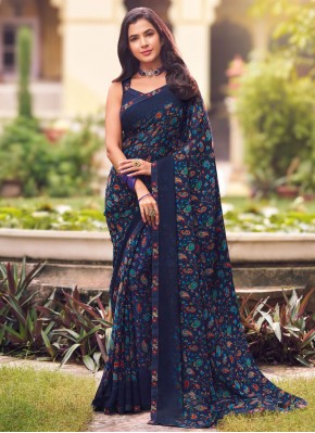 Delightful Georgette Classic Saree