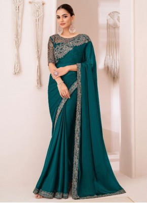 Delightsome Embroidered Georgette Designer Saree