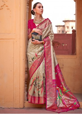 Delightsome Multi Colour Woven Trendy Saree
