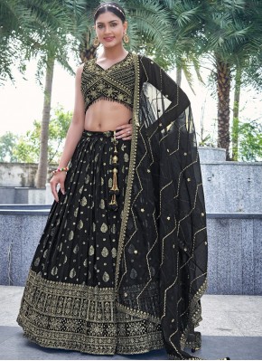 Deserving Black Readymade Lehenga Choli