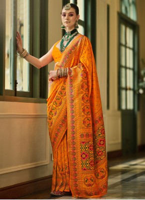 Deserving Yellow Reception Contemporary Saree