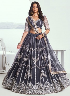 Dignified Black Sequins Designer Lehenga Choli