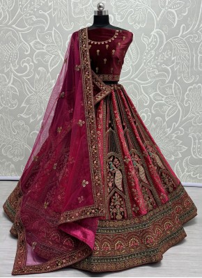 Dilettante Velvet Wedding Trendy Lehenga Choli