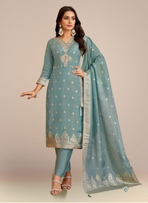 Distinctive  Banarasi Jari Straight Suit