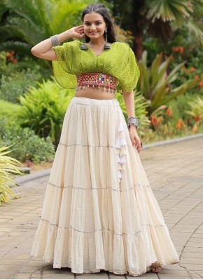 Distinguishable Off White Ceremonial Readymade Lehenga Choli