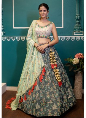 Engrossing Chiffon Designer Readymade Lehngha Choli for Wedding