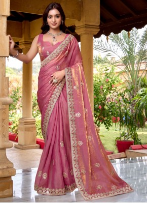 Enticing Chiffon Embroidered Traditional Saree