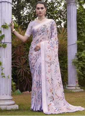 Enticing Georgette Digital Print Trendy Saree