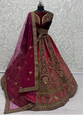 Enticing Pink Wedding Designer Lehenga Choli