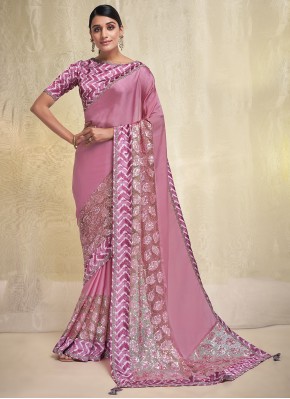 Entrancing Embroidered Engagement Classic Saree