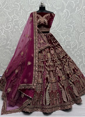 Entrancing Velvet Designer Lehenga Choli