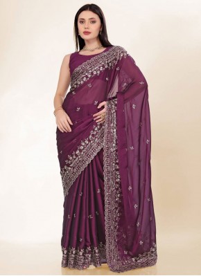 Epitome Silk Wine Traditional Saree