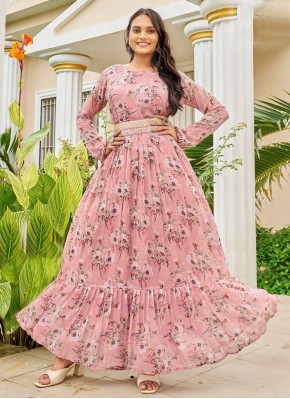 Ethnic Pink Gown 