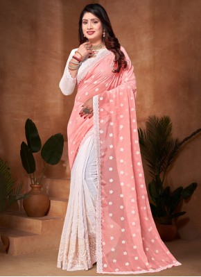 Exceeding Embroidered Georgette Designer Saree