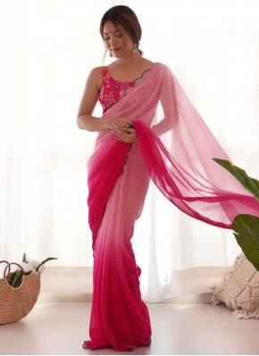 Exceeding Pink and Rani Ceremonial Designer Saree