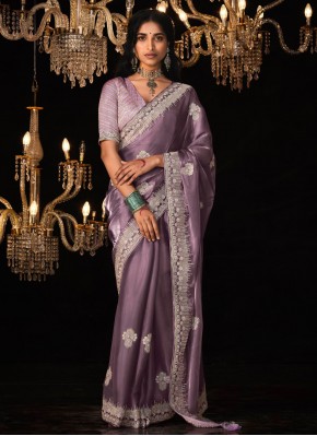 Exceptional Purple Trendy Saree