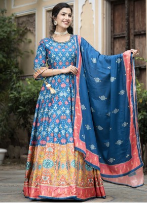 Exciting Blue Ceremonial Trendy Gown