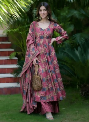 Exotic Printed Muslin Readymade Salwar Kameez