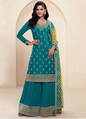 Exquisite Chinon Sangeet Salwar Kameez