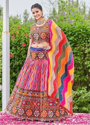 Exquisite Multi Colour Sequins Readymade Lehenga Choli