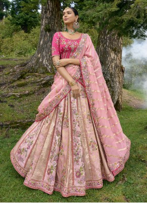 Extraordinary Pink Embroidered Lehenga Choli