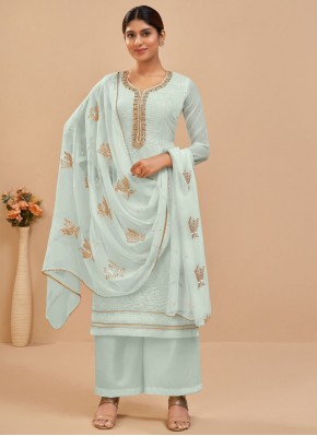 Eye-Catchy Georgette Zari Trendy Salwar Kameez