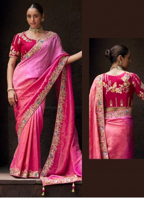 Fab Magenta and Pink Classic Saree