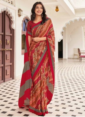 Fab Pure Crepe Casual Traditional Saree