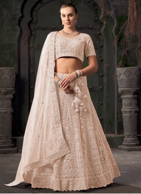 Fabulous Cream Readymade Lehenga Choli