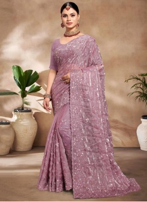 Fabulous Sequins Lavender Jimmy Chu Traditional Saree