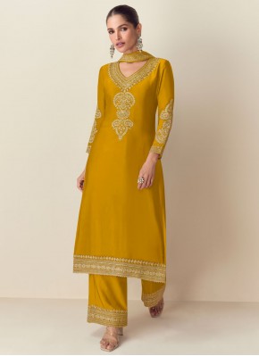 Festal Zari Mehndi Readymade Salwar Kameez