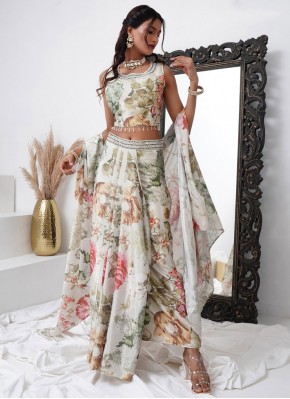 Fetching Digital Print Beige Readymade Salwar Kameez