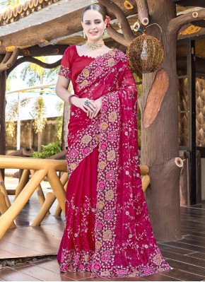 Flattering Rani Embroidered Jimmy Chu Traditional Saree