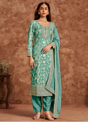 Genius Jacquard Work Designer Salwar Kameez