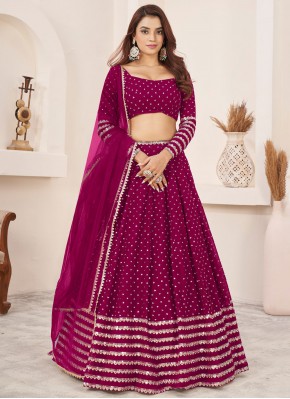 Georgette Rani Zari Lehenga Choli