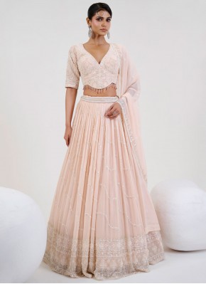 Georgette Readymade Lehenga Choli in Pink